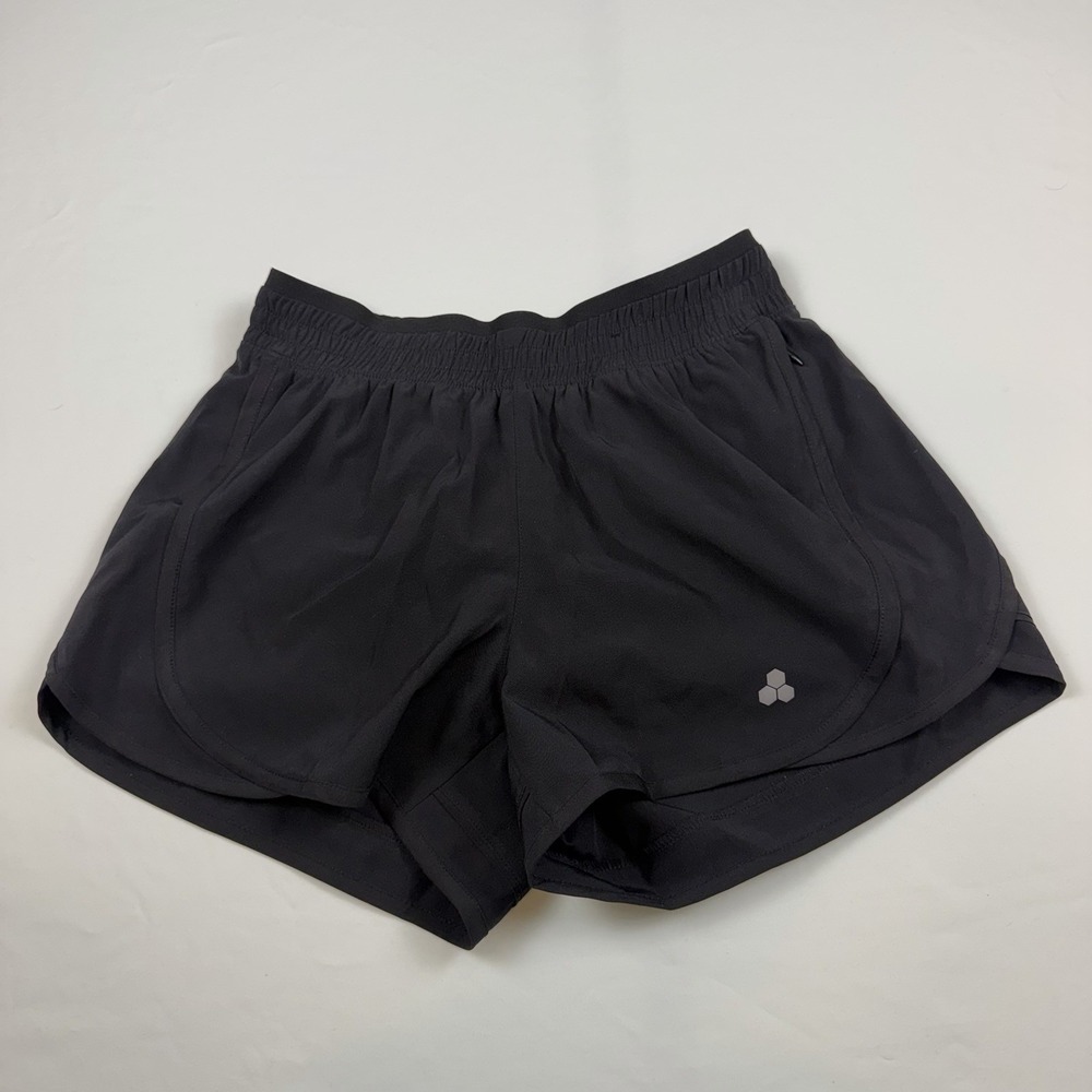 Black Tek Gear Run Shorts-Lined-1 Inside Zip Pocket-Size Small